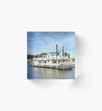 Houseboat/ Mississippi River Acrylic Block