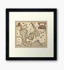Vintage Map of Denmark (1690) Framed Print