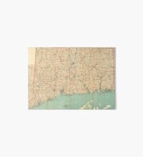Vintage Map of Connecticut (1893) Art Board