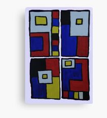 Ode to Mondrian in 4 Parts Canvas Print