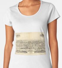 Vintage Pictorial Map of Longwood Florida (1885) Women's Premium T-Shirt