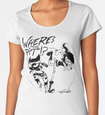 Where's The Pit!? (transparent) Women's Premium T-Shirt