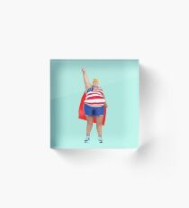 Donald Trump superhero Acrylic Block