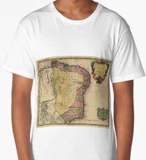 Vintage Map of Brazil (1719) Long T-Shirt