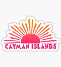 CAYMAN ISLANDS Souvenir Reise Geschenk Bright Ombre Sun Sticker
