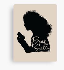 Dear Sally (Black Version) Canvas Print