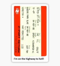 Glasgow train ticket ACDC Sticker