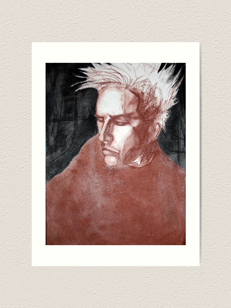 Alternate view of self portrait as sung by joplin Art Print