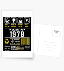 Birthday Gift Ideas - Born In 1978 Postcards