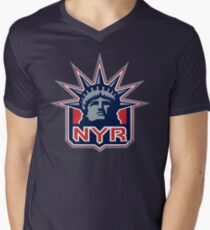 NEW YORK RANGERS HOCKEY Men's V-Neck T-Shirt