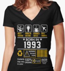 Birthday Gift Ideas - Born In 1993 Women's Fitted V-Neck T-Shirt