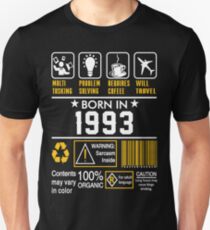 Birthday Gift Ideas - Born In 1993 Unisex T-Shirt