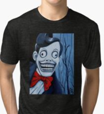 Mr. Chuckle Teeth, The X-Files, Horror Art, Scary, Creepy Tri-blend T-Shirt