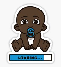 black baby babe bébé bebe loading Sticker