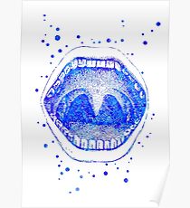 Mouth anatomy, human mouth, watercolor mouth, medical art Poster