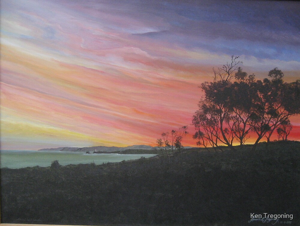  sunset aireys inlet lighthouse acrylic by ken tregoning redbubble