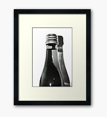 Black & White Bottle Framed Print