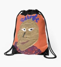 L'africain - Martin Boisvert - Faces à flaques Drawstring Bag