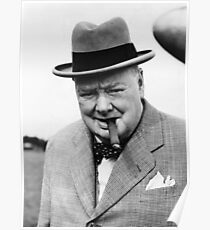 Winston Churchill Smoker Poster