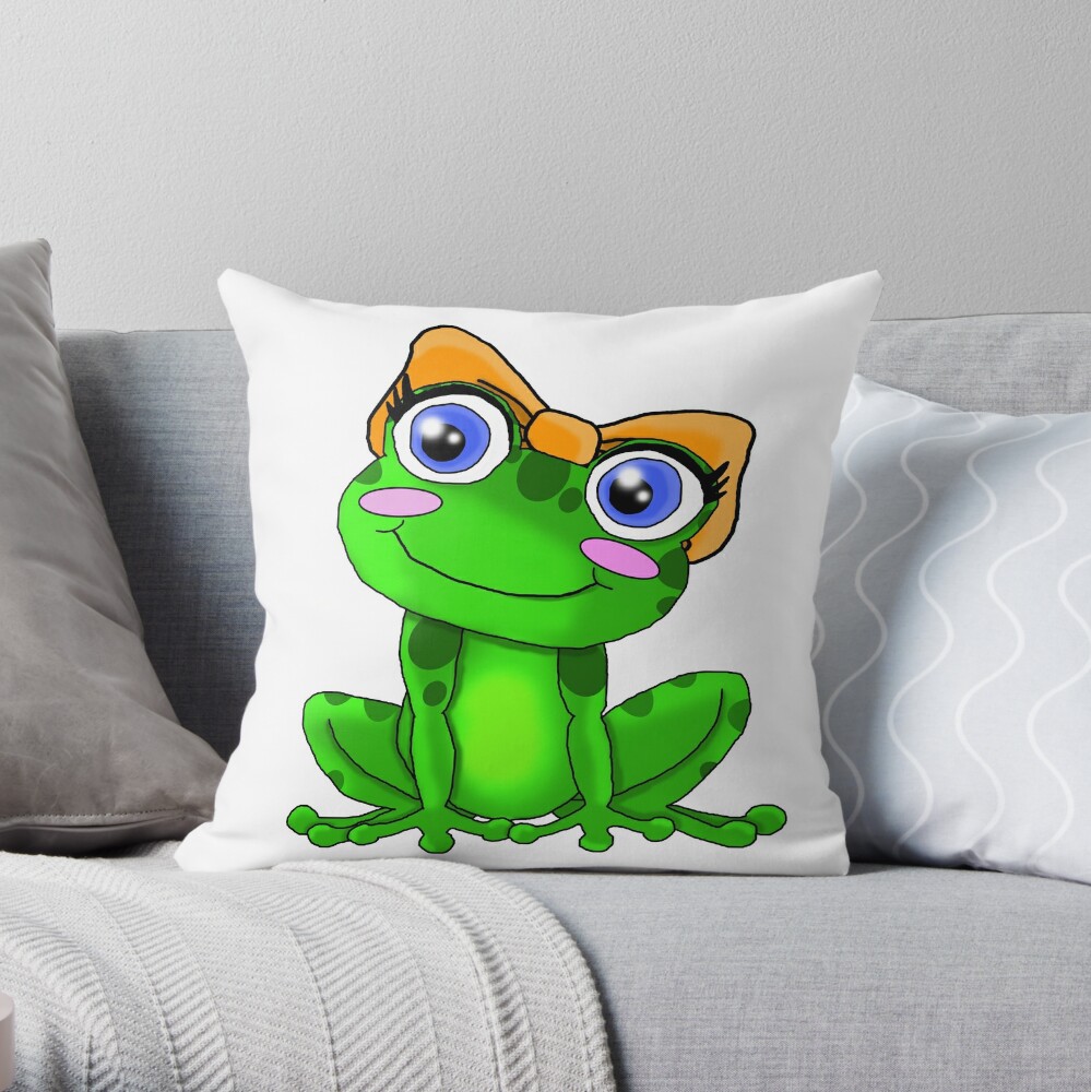 cute frog pillow