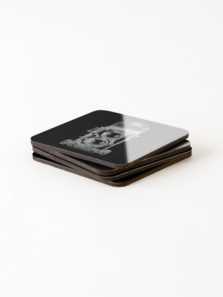 Alternate view of Mamiya C220 with White Outline Coasters (Set of 4)