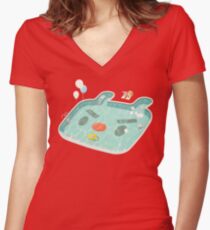 Poolday Women's Fitted V-Neck T-Shirt