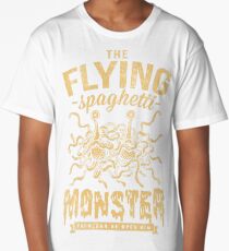 The Flying Spaghetti Monster (dark) Long T-Shirt