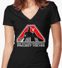 Project Voltes Dev Team Tee (White Text) Women's Fitted V-Neck T-Shirt