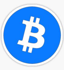 The Bitcoin logo in blue Sticker
