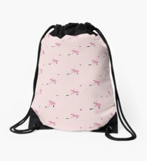 Flamingo's yo-yo Drawstring Bag