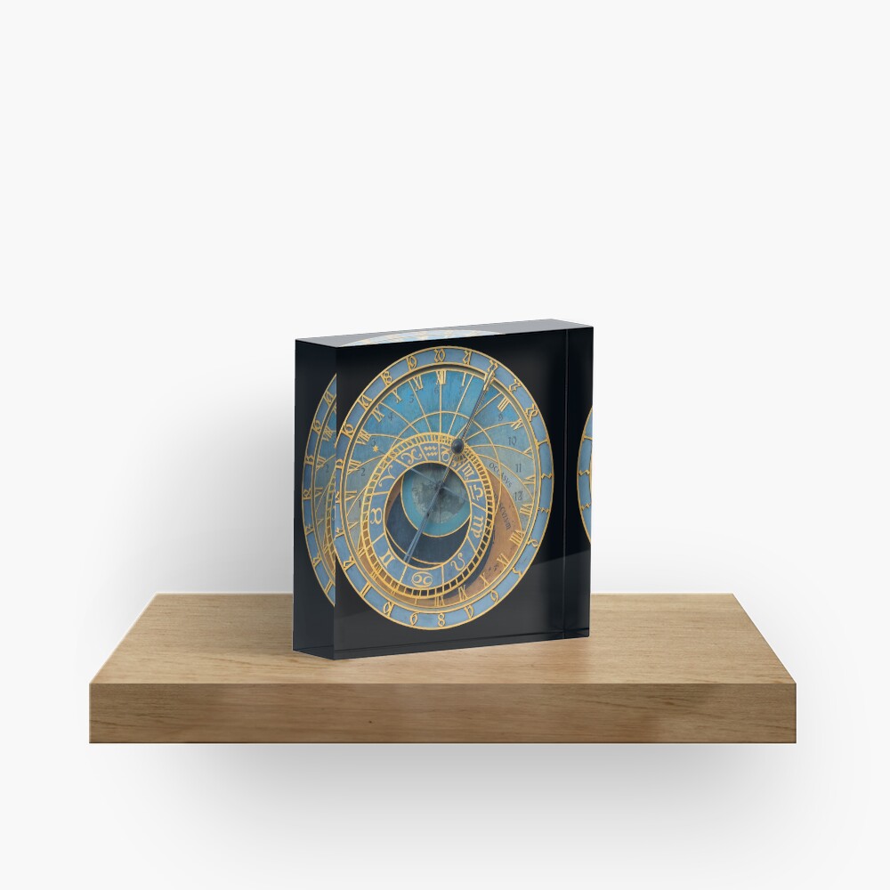 Stunning! Medievil Astronomical Clock or Prague Orloj in Prague / Praha Czech Republic - Professional Photo Acrylic Block
