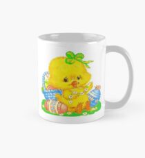 Vintage Cute Easter Duckling and Easter Egg Mug