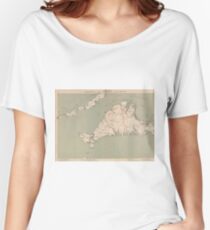 Vintage Map of Martha's Vineyard (1891) Women's Relaxed Fit T-Shirt