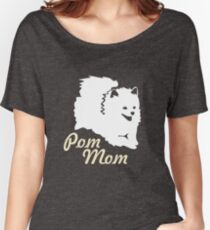 Camiseta ancha para mujer Pom Mom | Saltando Pomerania | NickerStickers en Redbubble