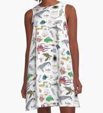 Under the Sea Alphabet A-Line Dress