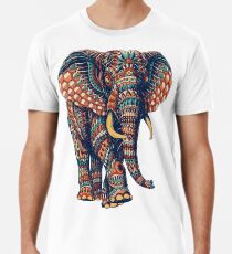 Verzierter Elefant v2 (Farbversion) Männer Premium T-Shirts