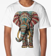 Ornate Elephant (Color Version) Long T-Shirt