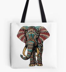 Ornate Elephant (Color Version) Tote Bag