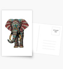 Ornate Elephant (Color Version) Postcards