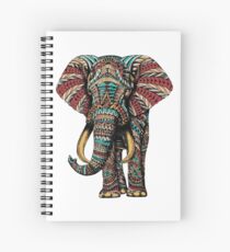Ornate Elephant (Color Version) Spiral Notebook