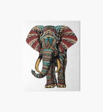 Ornate Elephant (Color Version) Art Board