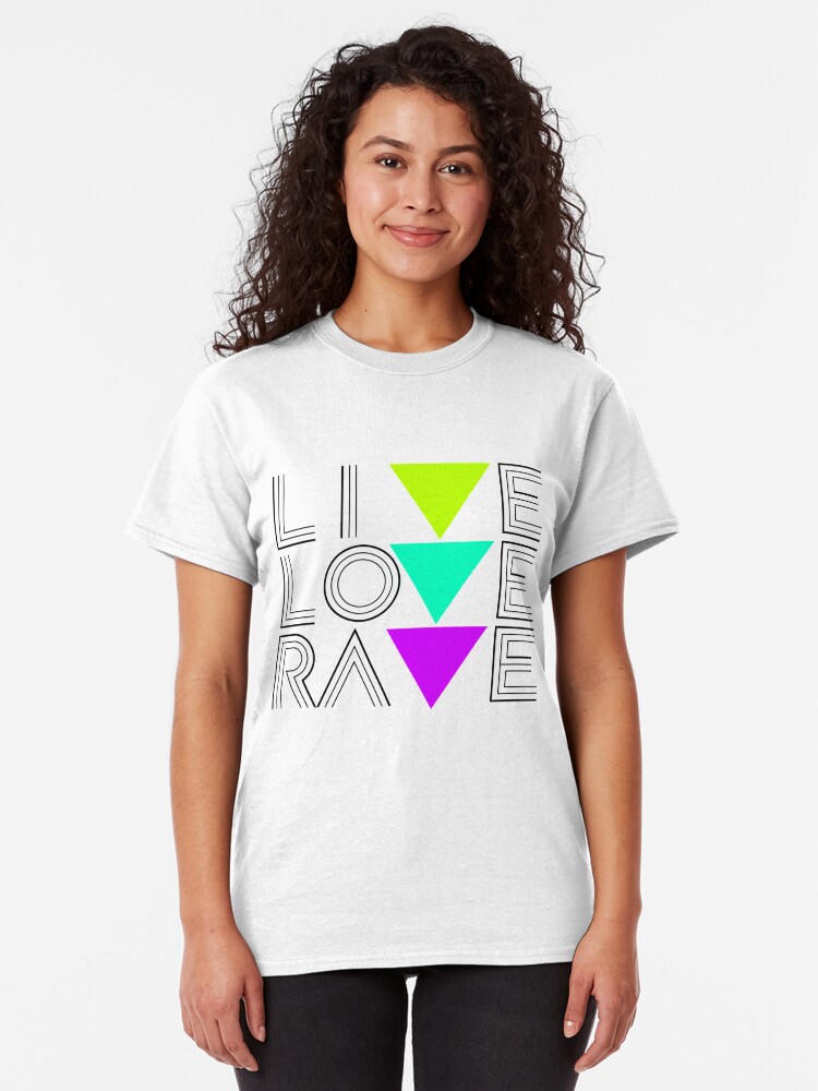 white rave shirt