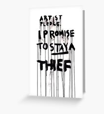 ARTIST PLEDGE Greeting Card