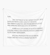 Anonymous Letter Sammi Wall Tapestry