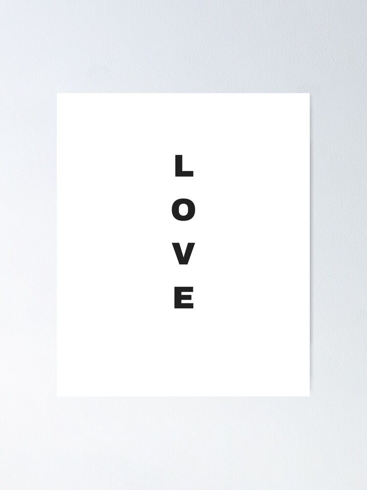 Aesthetic Love Poster By Docdesigns Redbubble