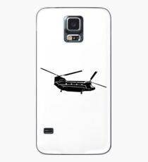Large Detailed Boeing Chinook Helicopter Black v1 Case/Skin for Samsung Galaxy