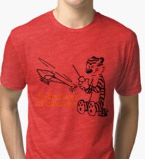 RC Helicopter Hobbes Design Tri-blend T-Shirt