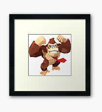 Donkey Kong Polygonal Framed Print