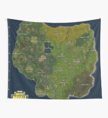 Fortnite Battle Royale Map Wall Tapestry