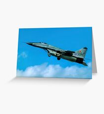 VPK/MAPO Mig-29SMT Fulcrum-F blue 917 Greeting Card
